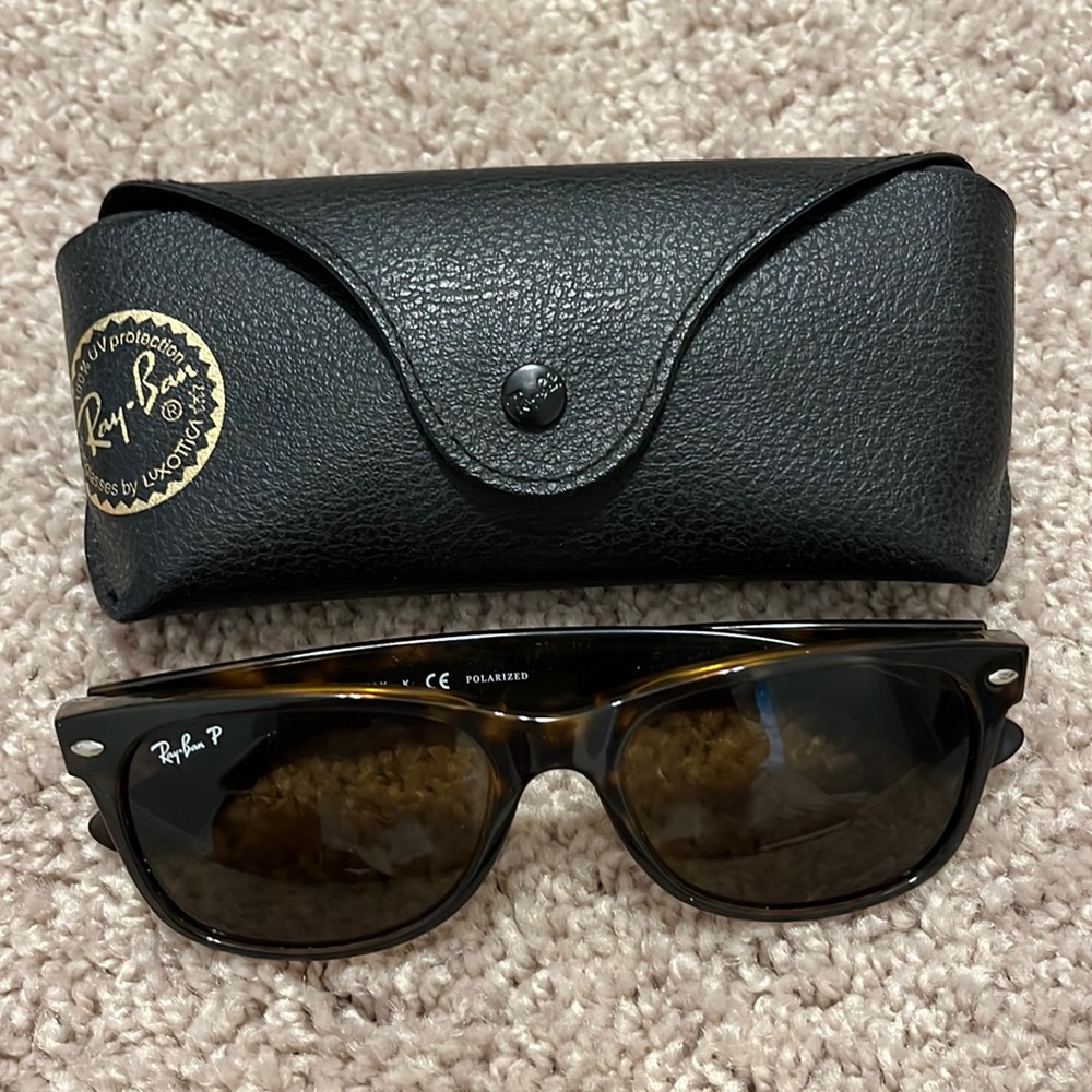 Rayban RB2132 new wayfarer polarized brown